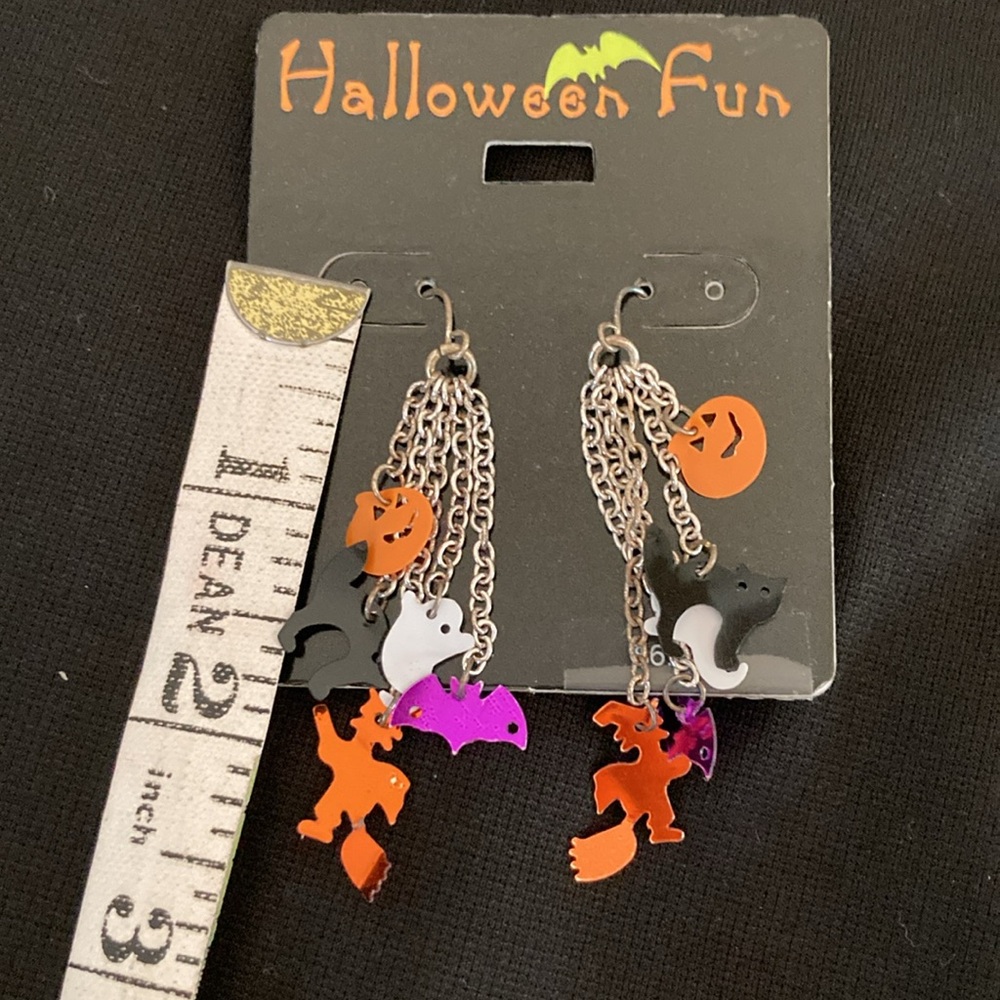 Spirit Halloween dress Peter Pan collar short sleeves S free earrings - Picture 16 of 16